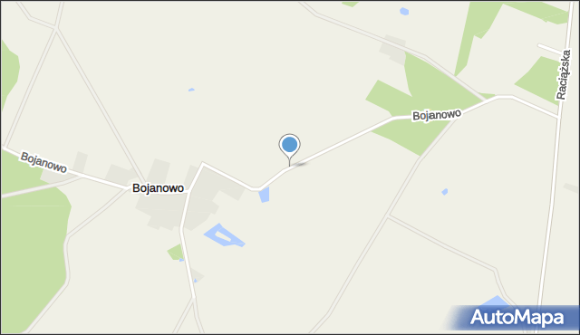 Bojanowo gmina Radzanów, Bojanowo, mapa Bojanowo gmina Radzanów