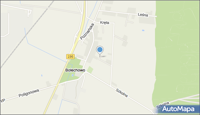 Bolechowo gmina Czerwonak, Boczna, mapa Bolechowo gmina Czerwonak