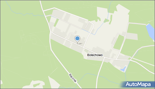 Bolechowo gmina Goleniów, Bolechowo, mapa Bolechowo gmina Goleniów