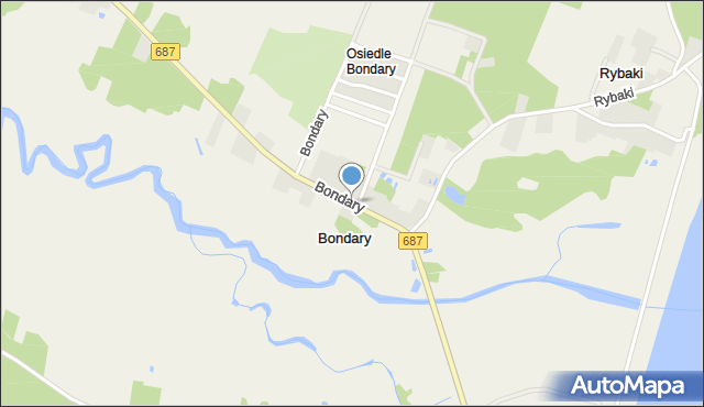Bondary, Bondary, mapa Bondary