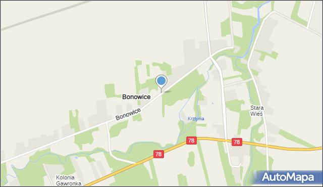 Bonowice, Bonowice, mapa Bonowice