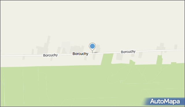 Borcuchy gmina Rzeczniów, Borcuchy, mapa Borcuchy gmina Rzeczniów