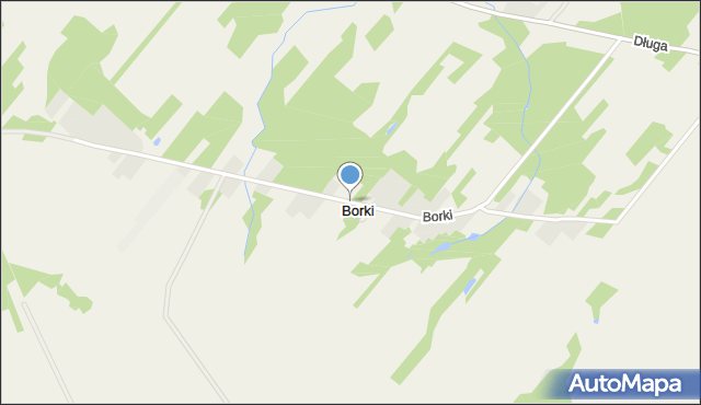 Borki gmina Księżpol, Borki, mapa Borki gmina Księżpol