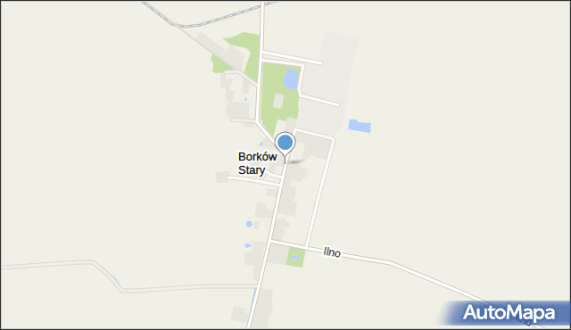 Borków Stary, Borków Stary, mapa Borków Stary