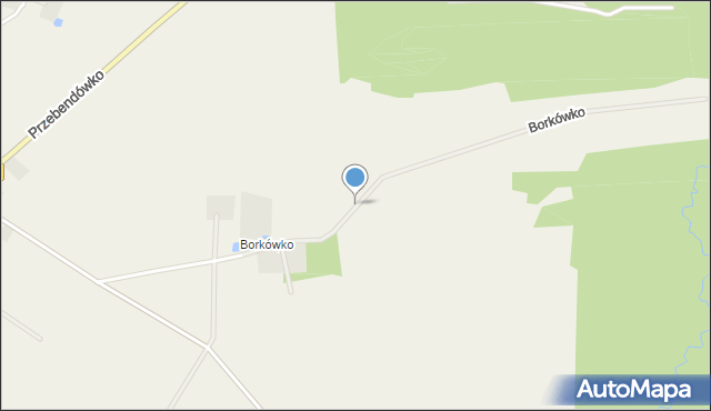 Borkowo Lęborskie, Borkówko, mapa Borkowo Lęborskie