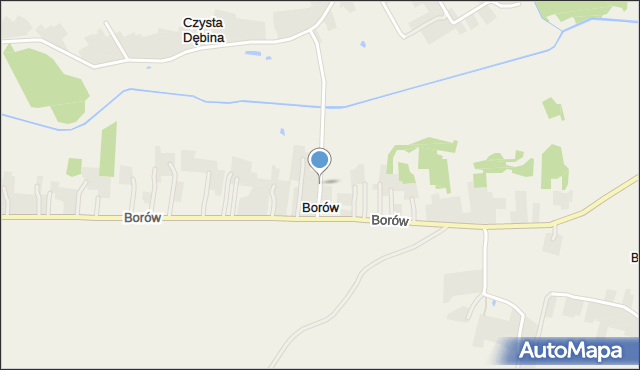 Borów gmina Gorzków, Borów, mapa Borów gmina Gorzków