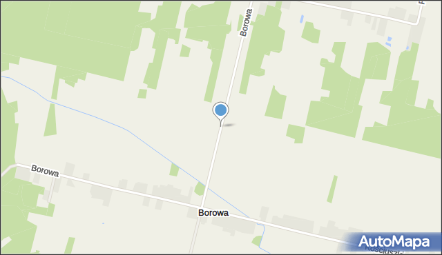 Borowa gmina Szczerców, Borowa, mapa Borowa gmina Szczerców