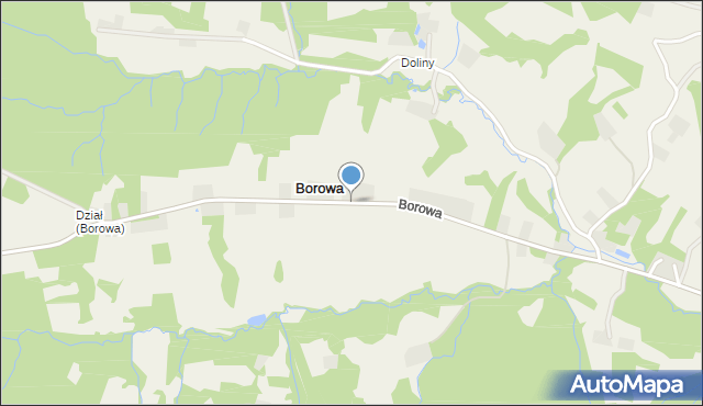 Borowa gmina Zakliczyn, Borowa, mapa Borowa gmina Zakliczyn