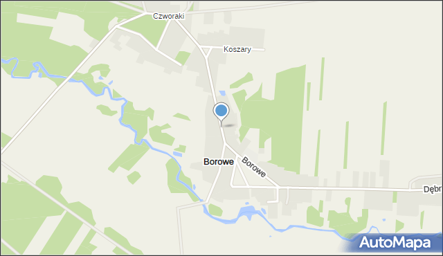 Borowe gmina Mogielnica, Borowe, mapa Borowe gmina Mogielnica