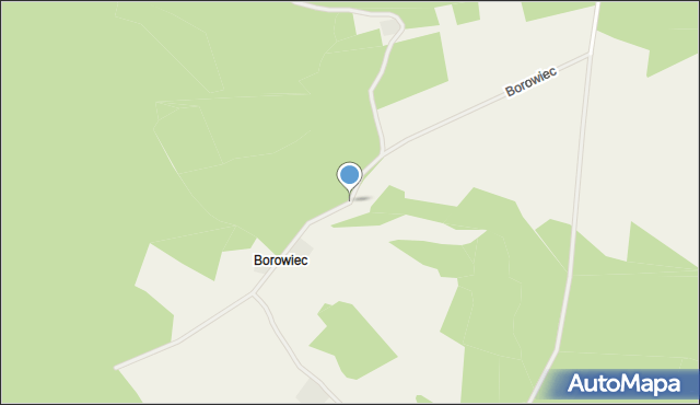 Borowiec gmina Sianów, Borowiec, mapa Borowiec gmina Sianów