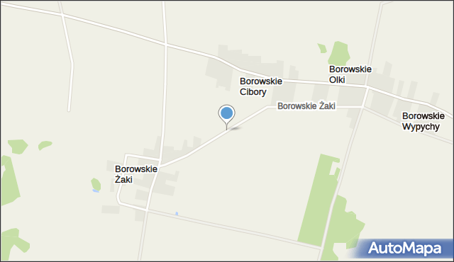 Borowskie Żaki, Borowskie Żaki, mapa Borowskie Żaki