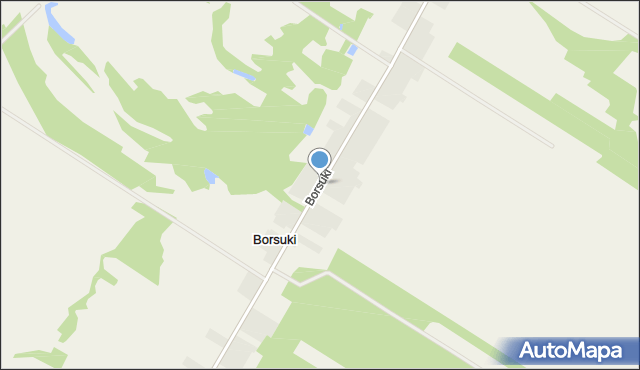 Borsuki gmina Sarnaki, Borsuki, mapa Borsuki gmina Sarnaki
