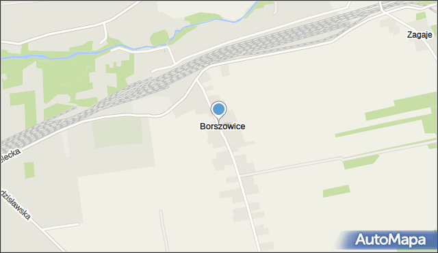 Borszowice gmina Sędziszów, Borszowice, mapa Borszowice gmina Sędziszów