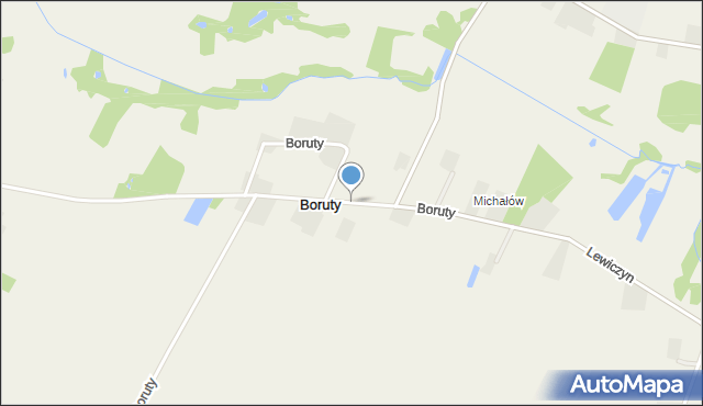 Boruty gmina Belsk Duży, Boruty, mapa Boruty gmina Belsk Duży