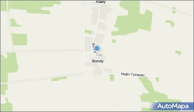 Boruty gmina Sypniewo, Boruty, mapa Boruty gmina Sypniewo