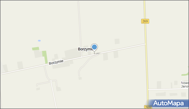 Borzymie, Borzymie, mapa Borzymie
