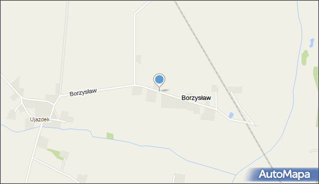 Borzysław gmina Grodzisk Wielkopolski, Borzysław, mapa Borzysław gmina Grodzisk Wielkopolski