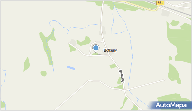 Botkuny, Botkuny Osada, mapa Botkuny