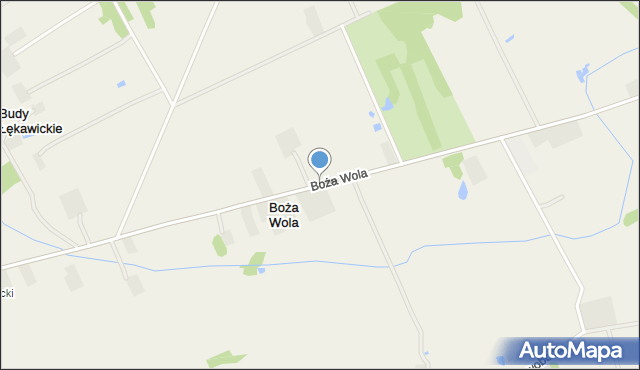 Boża Wola gmina Siennica, Boża Wola, mapa Boża Wola gmina Siennica