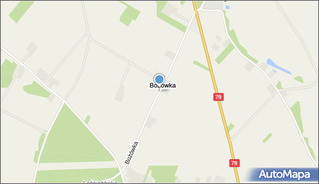 Bożówka, Bożówka, mapa Bożówka