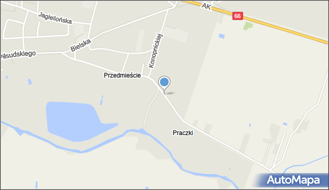 Brańsk, Boćkowska, mapa Brańsk