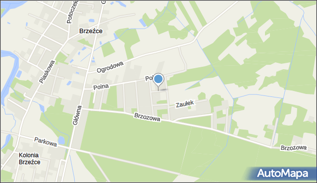 Brzeźce gmina Białobrzegi, Boczna, mapa Brzeźce gmina Białobrzegi