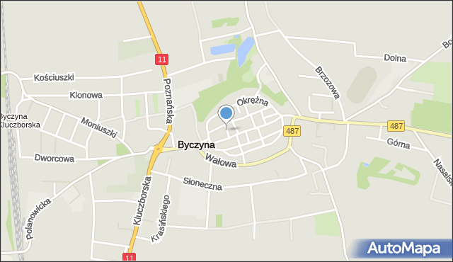 Byczyna powiat kluczborski, Boczna, mapa Byczyna powiat kluczborski