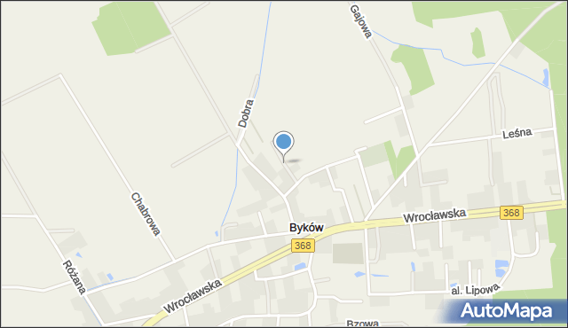 Byków, Boczna, mapa Byków