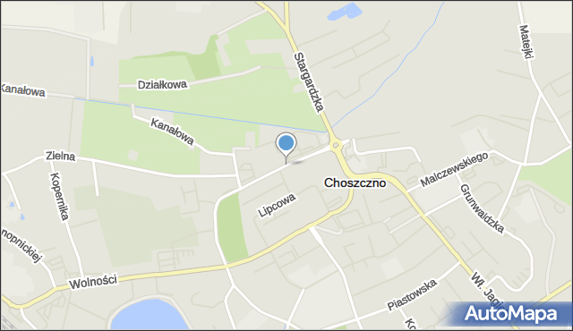 Choszczno, Bohaterów Warszawy, mapa Choszczno