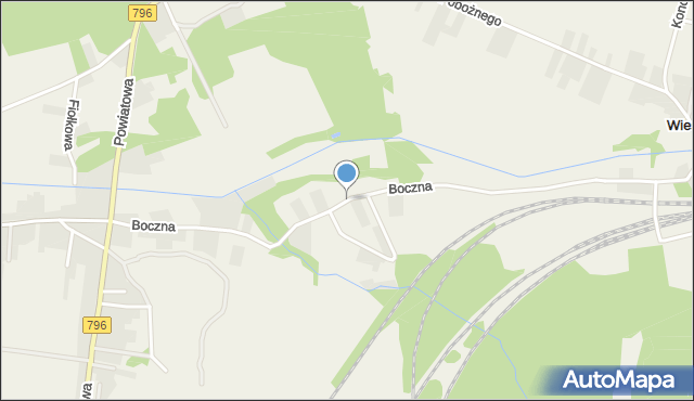 Chruszczobród, Boczna, mapa Chruszczobród