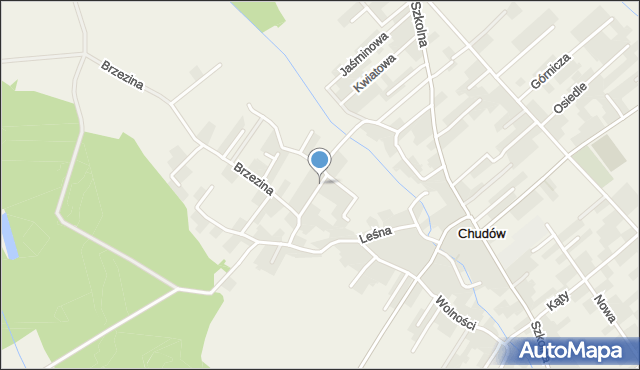 Chudów, Boczna, mapa Chudów