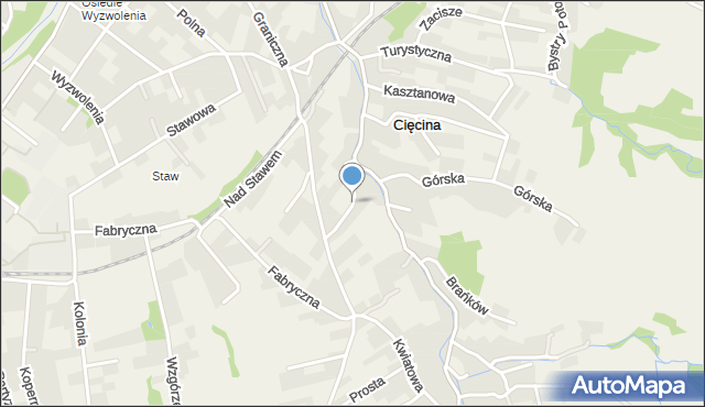 Cięcina, Boczna, mapa Cięcina