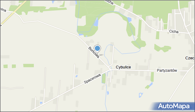 Cybulice, Borkowa, mapa Cybulice