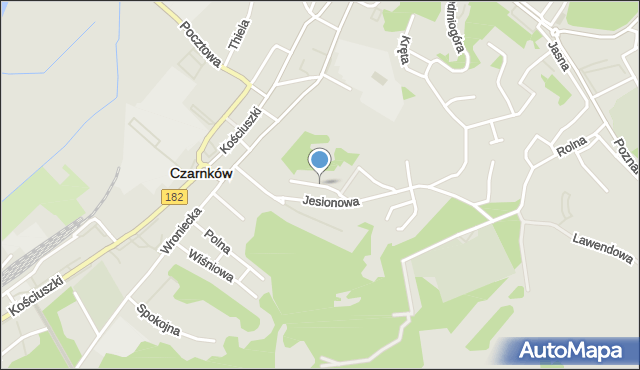 Czarnków, Boczna, mapa Czarnków