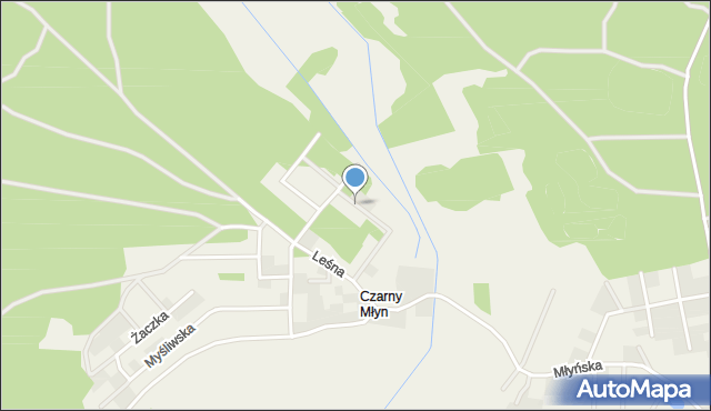 Czarny Młyn gmina Puck, Bosmańska, mapa Czarny Młyn gmina Puck