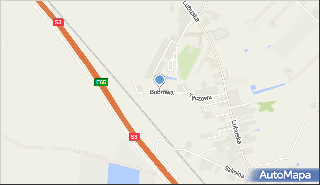 Deszczno, Bobrowa, mapa Deszczno