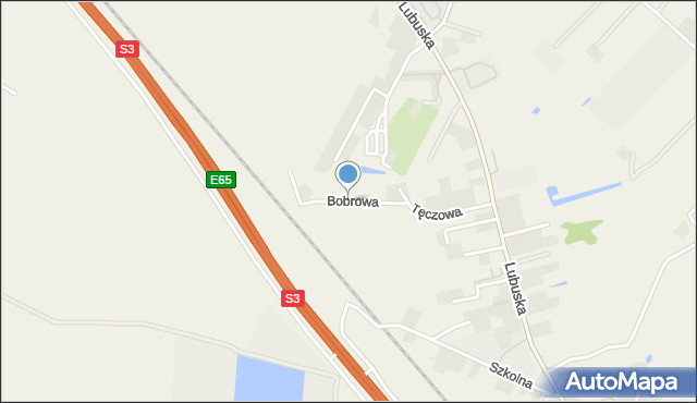 Deszczno, Bobrowa, mapa Deszczno