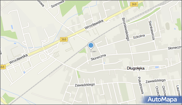 Długołęka powiat wrocławski, Boczna, mapa Długołęka powiat wrocławski