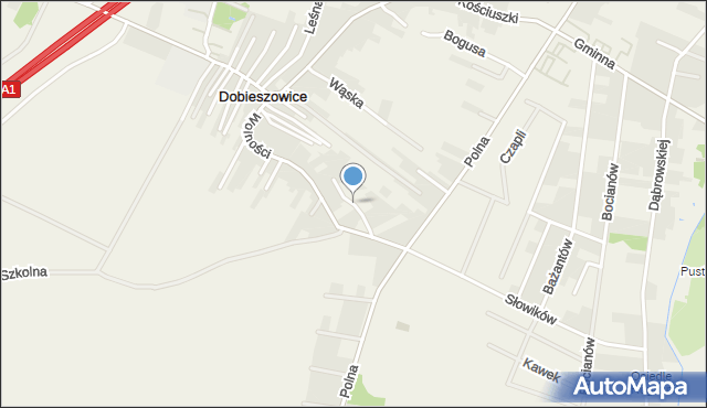 Dobieszowice gmina Bobrowniki, Boczna, mapa Dobieszowice gmina Bobrowniki