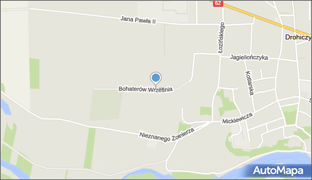 Drohiczyn, Bohaterów Września, mapa Drohiczyn