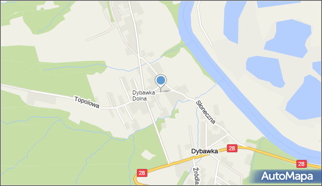 Dybawka, Bociania, mapa Dybawka