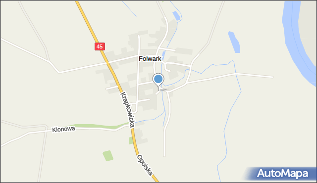 Folwark gmina Prószków, Boczna, mapa Folwark gmina Prószków