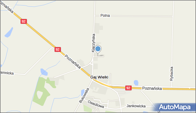 Gaj Wielki, Boczna, mapa Gaj Wielki