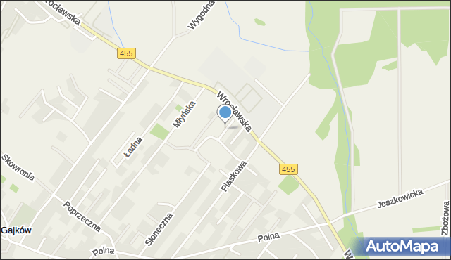 Gajków, Boczna, mapa Gajków