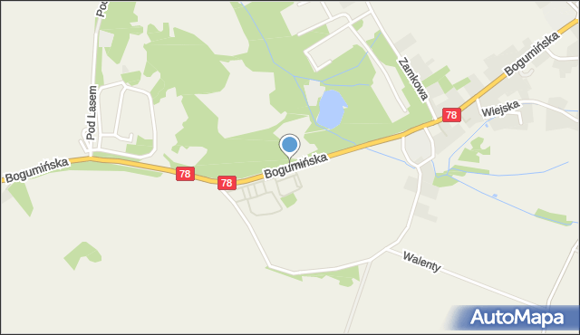 Gorzyce powiat wodzisławski, Bogumińska, mapa Gorzyce powiat wodzisławski