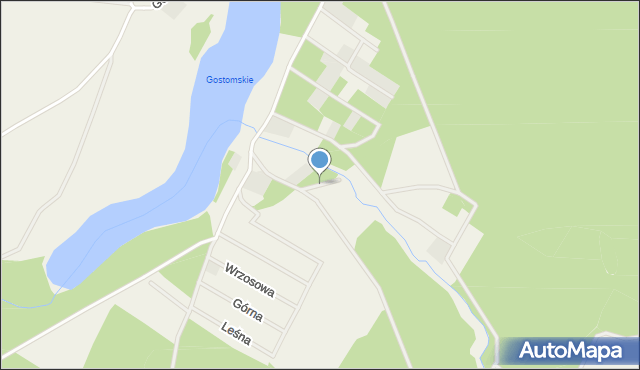 Gostomko, Borówkowa, mapa Gostomko