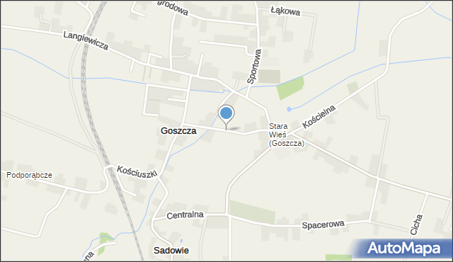 Goszcza, Bożego Ciała, mapa Goszcza