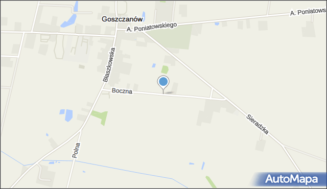 Goszczanów, Boczna, mapa Goszczanów