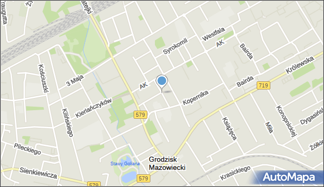 Grodzisk Mazowiecki, Bołtucia Mikołaja, gen., mapa Grodzisk Mazowiecki