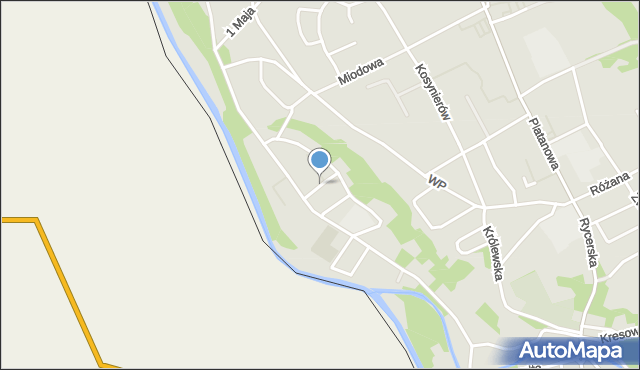 Gubin, Bohaterów, mapa Gubin